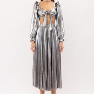 Elegant Silver Metallic Dress